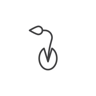 Tohum anahat simgesini büyüyen Filiz. Mobil kavramı ve web tasarım için doğrusal stili işaret. basit çizgi vektör simgesi. Sembol, logo illüstrasyon. Piksel mükemmel vektör grafikleri