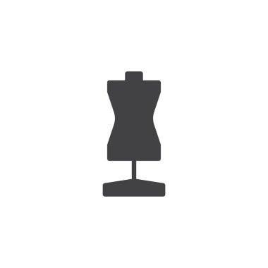 Manken vektör simgesi. Mobil kavramı ve web tasarım için düz işareti dolu. Terziler basit katı simgesi salak. Sembol, logo illüstrasyon. Piksel mükemmel vektör grafikleri