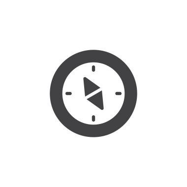 Pusula vektör simgesi. Mobil kavramı ve web tasarım için düz işareti dolu. Gezinti basit katı simgesi. Sembol, logo illüstrasyon. Piksel mükemmel vektör grafikleri