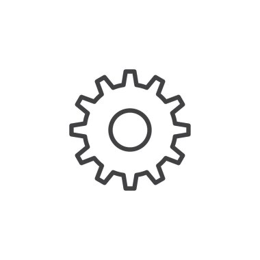 Karikatür anahat simgesi. Mobil kavramı ve web tasarım için doğrusal stili işaret. Ayarları basit çizgi vektör simgesi. Sembol, logo illüstrasyon. Piksel mükemmel vektör grafikleri