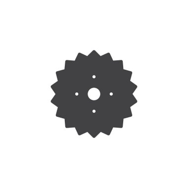 Dişli çark vektör simgesi. Mobil kavramı ve web tasarım için düz işareti dolu. Karikatür basit katı simgesi. Ayarı simgesi, logo illüstrasyon. Piksel mükemmel vektör grafikleri