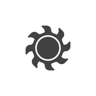 Yakıcı güneş vektör simgesi. Mobil kavramı ve web tasarım için düz işareti dolu. yakıcı güneş basit katı simgesi. Sembol, logo illüstrasyon. Piksel mükemmel vektör grafikleri