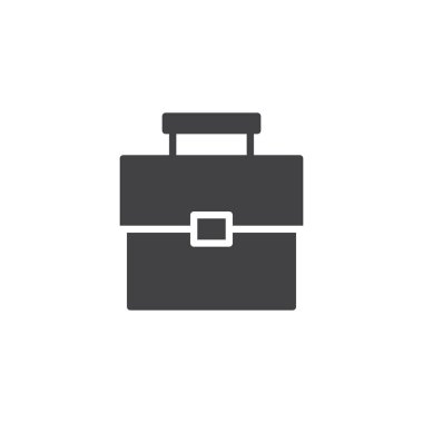 Evrak Çantası'nı vektör simgesi. Mobil kavramı ve web tasarım için düz işareti dolu. Portföy basit katı simgesi. Sembol, logo illüstrasyon. Piksel mükemmel vektör grafikleri