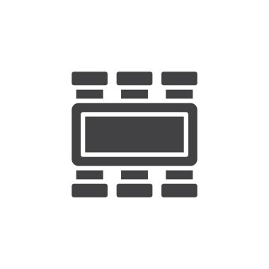 Mutfak Masa ve altı sandalyeler, üstten görünüm vektör simgesi. Mobil kavramı ve web tasarım için düz işareti dolu. basit katı simgesi. Sembol, logo illüstrasyon. Piksel mükemmel vektör grafikleri