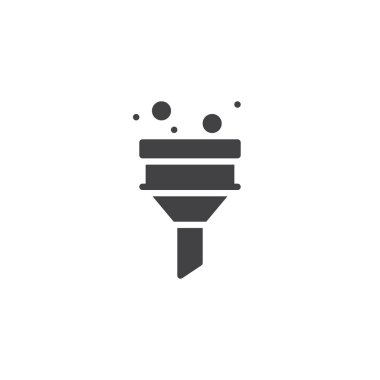 Huni filtre vektör simgesi. Mobil kavramı ve web tasarım için düz işareti dolu. Sıvı basit katı simge filtre uygulamak için filtre. Sembol, logo illüstrasyon