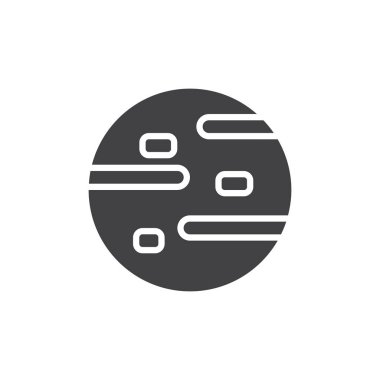 Gezegen vektör simgesi. Mobil kavramı ve web tasarım için düz işareti dolu. Astronomi basit katı simgesi. Sembol, logo illüstrasyon. Piksel mükemmel vektör grafikleri