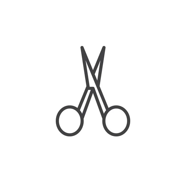 Nůžky Nehty Osnovy Ikonu Lineární Styl Znak Pro Mobilní Koncepce — Stockový vektor