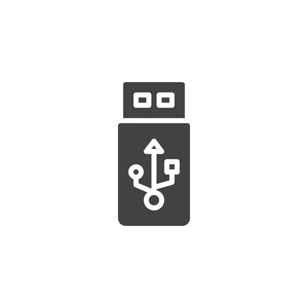 Usb Flash Drive Icono Vector Signo Plano Lleno Para Concepto — Archivo Imágenes Vectoriales