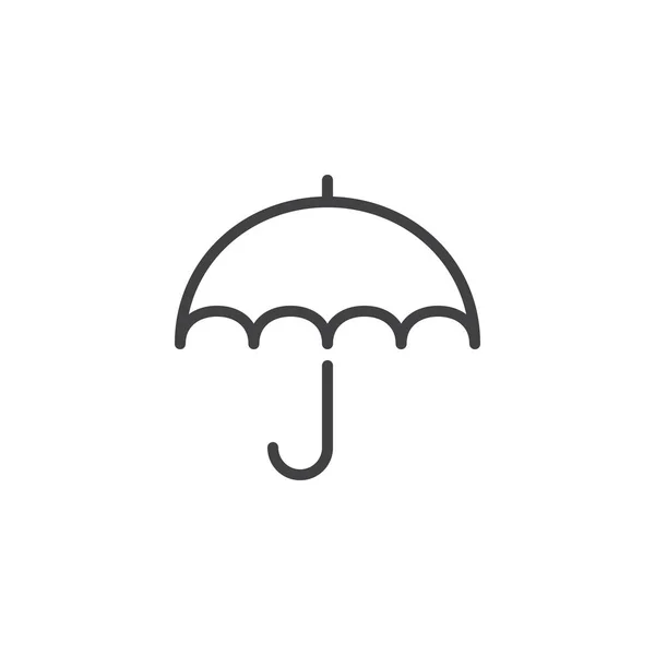 Paraplu Overzicht Pictogram Lineaire Stijl Teken Voor Mobiele Concept Web — Stockvector