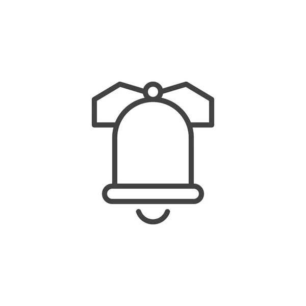 Glocke Mit Bogenumriss Symbol Lineares Stilschild Für Mobiles Konzept Und — Stockvektor