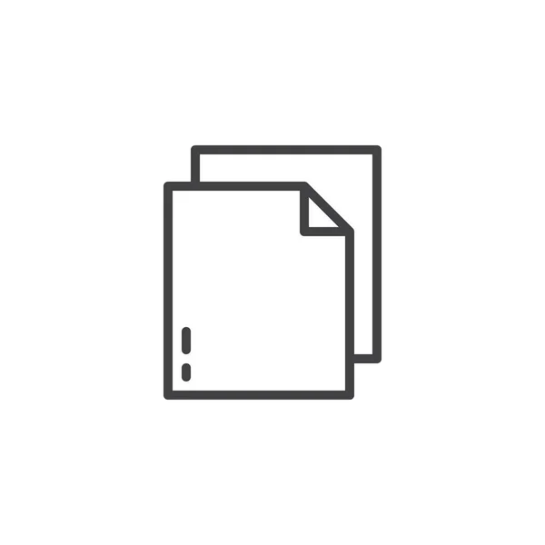 ドキュメント ファイルのアウトラインのアイコン 携帯電話の概念と Web デザインの直線的なスタイルの標識です 紙のシンプルなラインのベクトルのアイコン シンボル ロゴの図 ピクセル完璧なベクトル グラフィック — ストックベクタ