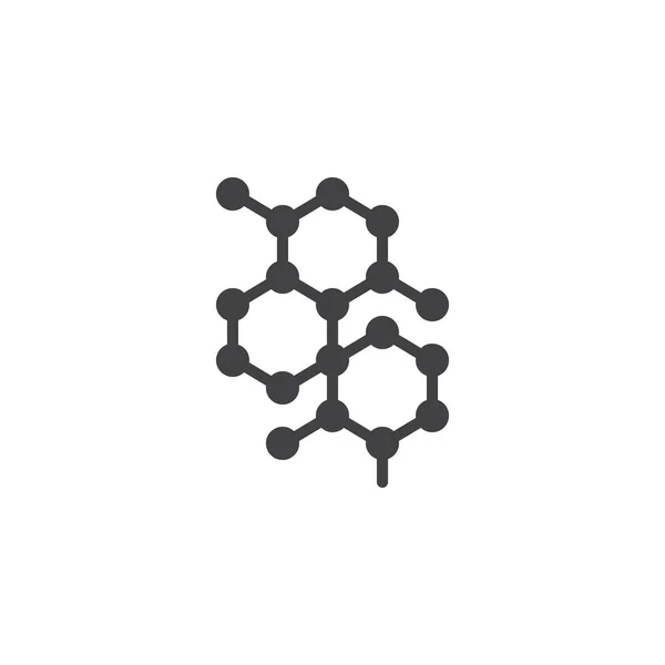 Icono Vector Estructura Molecular Signo Plano Lleno Para Concepto Móvil — Archivo Imágenes Vectoriales