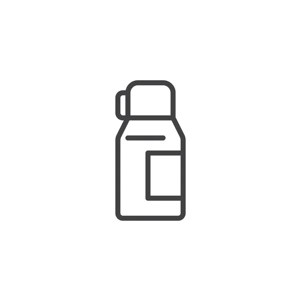 Icono Del Contorno Botella Termo Signo Estilo Lineal Para Concepto — Vector de stock