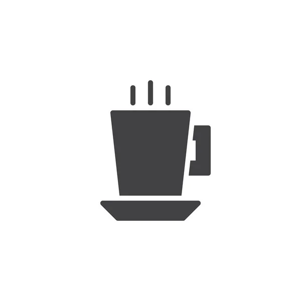 Koffiekopje Vector Pictogram Gevuld Platte Teken Voor Mobiele Concept Webdesign — Stockvector