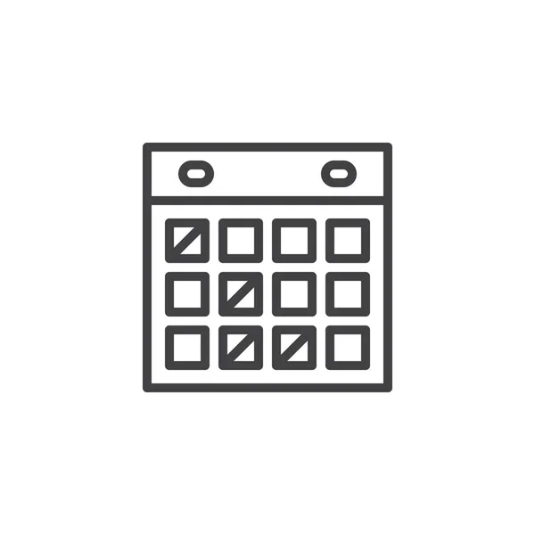 Calendar Outline Icon Linear Style Sign Mobile Concept Web Design — Stock Vector