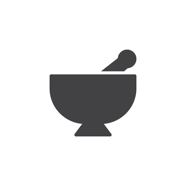 砂浆和矢量图标 填充平面符号的移动概念和网页设计 厨房磅简单的固体图标 徽标插图 像素完美矢量图形 — 图库矢量图片