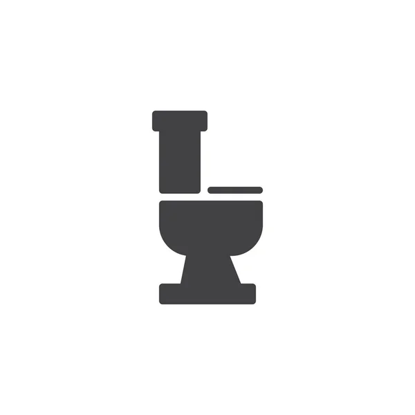 Icône Vectorielle Bol Toilette Panneau Plat Rempli Pour Concept Mobile — Image vectorielle