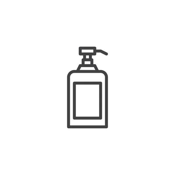 手洗い液体石鹸概要アイコン 携帯電話の概念と Web デザインの直線的なスタイルの標識です 手消毒シンプル ラインのベクトルのアイコン シンボル ロゴの図 ピクセル完璧なベクトル グラフィック — ストックベクタ