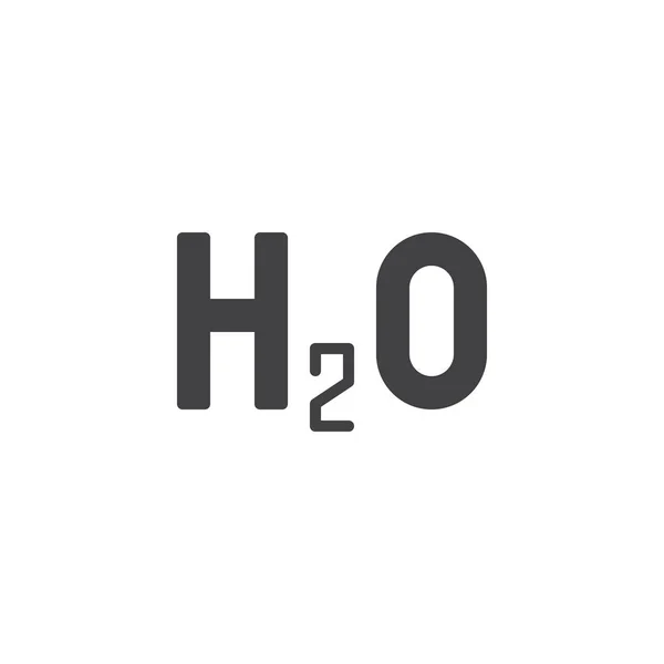 H2O Vector Pictogram Gevuld Platte Teken Voor Mobiele Concept Webdesign — Stockvector