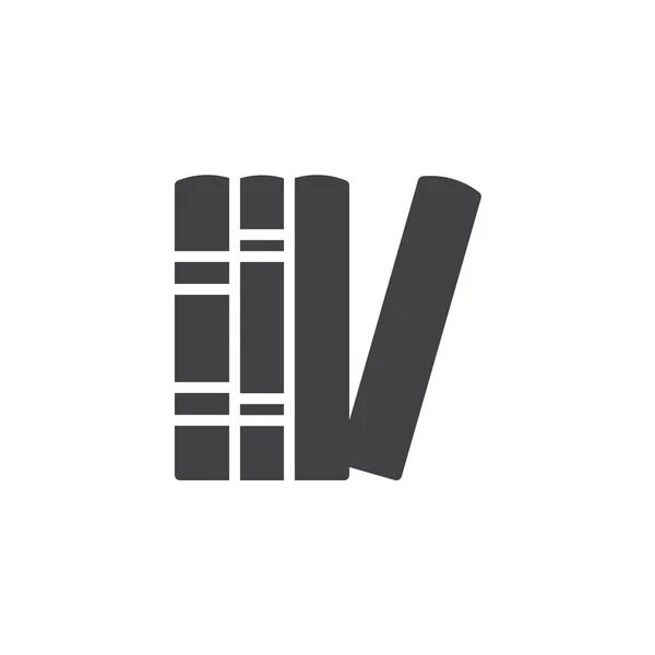 Ícone Vetorial Biblioteca Livros Sinal Plano Cheio Para Conceito Móvel — Vetor de Stock