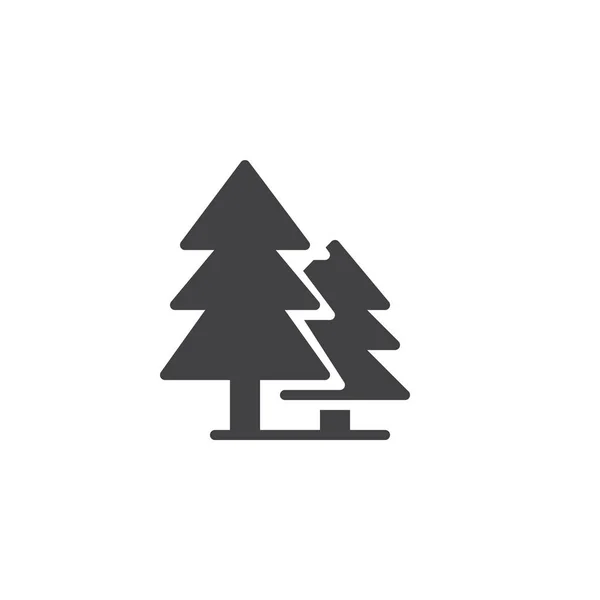 Ялина Лісова Векторна Іконка Заповнений Плоский Знак Мобільної Концепції Веб — стоковий вектор