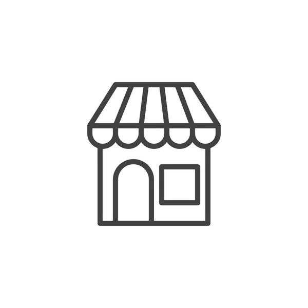 Иконка Контура Магазина Знак Стиля Мобильной Концепции Веб Дизайна Магазин — стоковый вектор