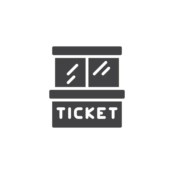 Pictogram Met Vector Voor Ticket Office Gevuld Platte Teken Voor — Stockvector