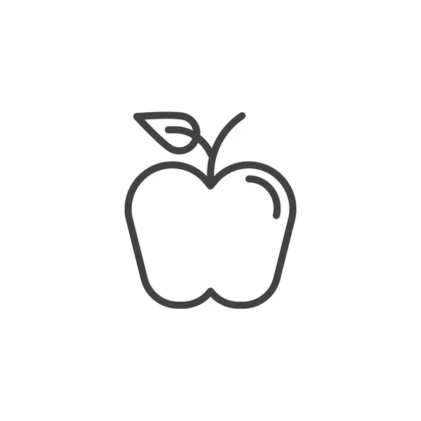アップルのアウトラインのアイコン 携帯電話の概念と Web デザインの直線的なスタイルの標識です フルーツのシンプルなラインのベクトルのアイコン シンボル ロゴの図 ピクセル完璧なベクトル グラフィック — ストックベクタ