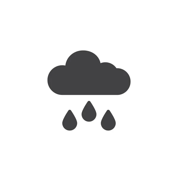 Cloud Rain Vector Icon Filled Flat Sign Mobile Concept Web — Stock Vector