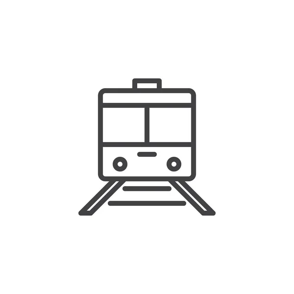 Icono Contorno Tren Ferrocarril Signo Estilo Lineal Para Concepto Móvil — Vector de stock