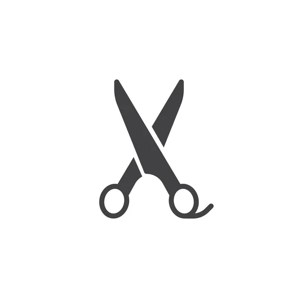 Barber Scissors Vector Icon Filled Flat Sign Mobile Concept Web — Stock Vector