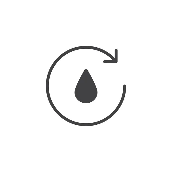 Wasserkreislauf Vektor Symbol Gefüllte Flache Schilder Für Mobiles Konzept Und — Stockvektor