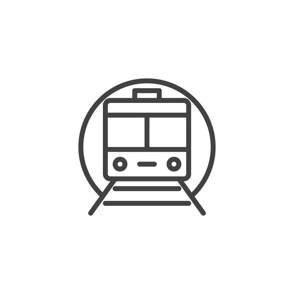 Τρένο Μετρό Διάρθρωσης Εικονίδιο Γραμμικό Στυλ Σημάδι Για Κινητό Έννοια — Διανυσματικό Αρχείο