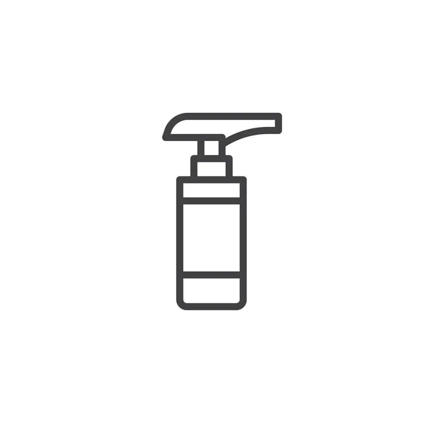 スプレー ボトルのアウトラインのアイコン 携帯電話の概念と Web デザインの直線的なスタイルの標識です 洗剤ディスペンサー シンプル ラインのベクトルのアイコン シンボル ロゴの図 — ストックベクタ