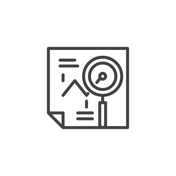 Report Analytics Outline Icon Linear Style Sign Mobile Concept Web — 图库矢量图片