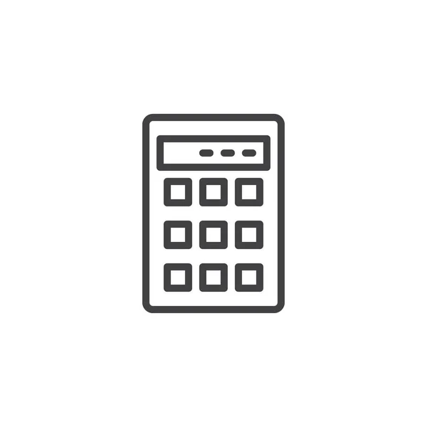 Значок Контура Калькулятора Знак Стиля Мобильной Концепции Веб Дизайна Расчет — стоковый вектор
