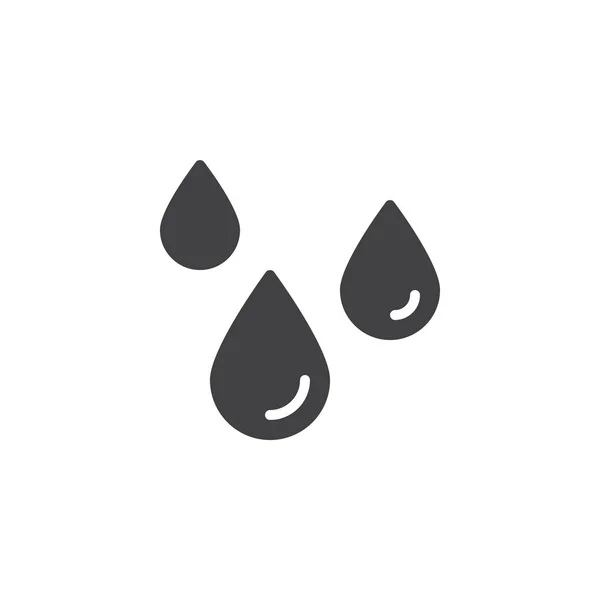 Water Drop Vector Pictogram Gevuld Platte Teken Voor Mobiele Concept — Stockvector