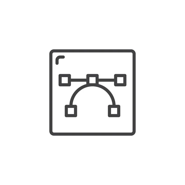 Значок Контура Векторной Графики Знак Стиля Мобильной Концепции Веб Дизайна — стоковый вектор