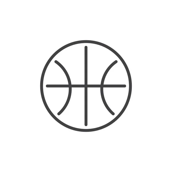 Иконка Баскетбольного Мяча Знак Стиля Мобильной Концепции Веб Дизайна Спортивная — стоковый вектор