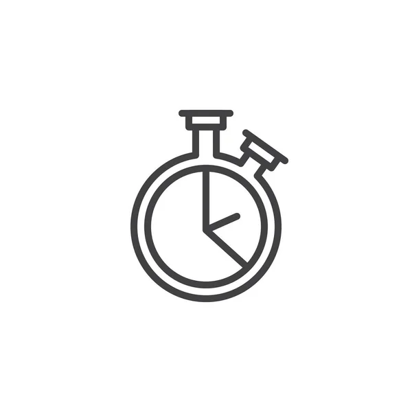 Icône Contour Chronomètre Signe Style Linéaire Pour Concept Mobile Web — Image vectorielle