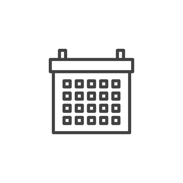 Icona Del Profilo Del Calendario Segno Stile Lineare Concetto Mobile — Vettoriale Stock
