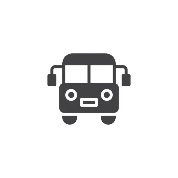 Icona Del Vettore Dell Autobus Segno Piatto Riempito Concetto Mobile — Vettoriale Stock