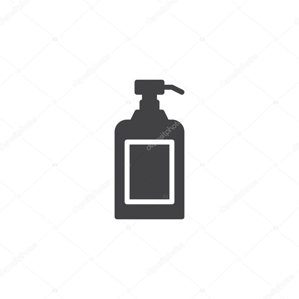 Handwash Liquid Soap vector icon. filled flat sign for mobile concept and web design. Hand Sanitizer simple solid icon. Symbol, logo illustration. Pixel perfect vector graphics