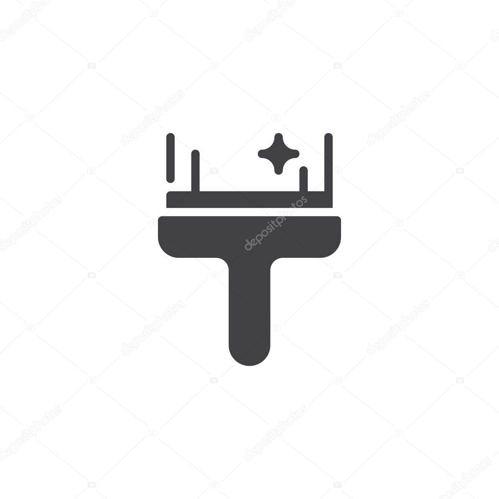 Glass cleaner vector icon. filled flat sign for mobile concept and web design. Window wiper scraping tool simple solid icon. Symbol, logo illustration. Pixel perfect vector graphics