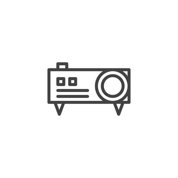 Значок Контура Видеопроектора Знак Стиля Мобильной Концепции Веб Дизайна Цифровой — стоковый вектор