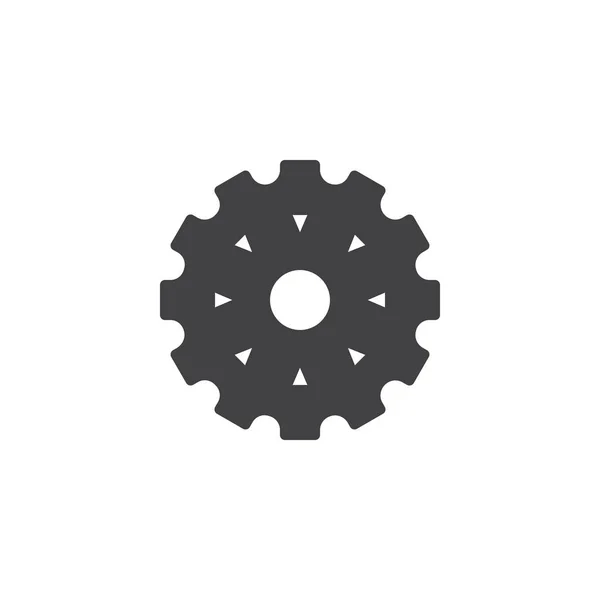 Gear Wheel Vector Icon Filled Flat Sign Mobile Concept Web — Stock Vector