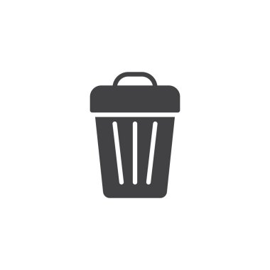 Çöp kutusu vektör simgesi