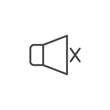 Sessiz hoparlör anahat simgesini