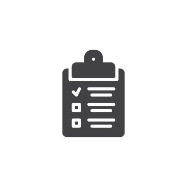 Pano denetim listesi vektör simgesi