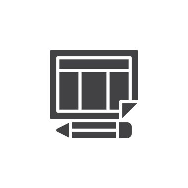 Zamanlama takvimi ve kalem vektör simgesi